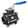 Ball valve Type: 7422 Steel/TF 4103/FPM (FKM) Full bore Handle Class 600 Internal thread (BSPP) 2" (50)